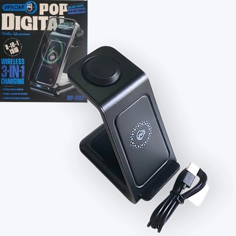 Đế sạc không dây 3in1 Wekome Pop Digital WP-U168