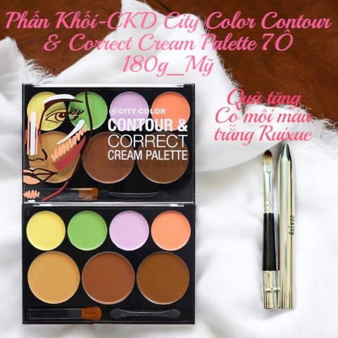 Phấn Khối-CKD City Color Contour & Correct Cream Palette 7Ô 180g