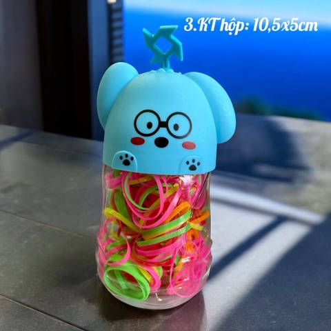 Hộp dây cột tóc nhiều màu dễ thương