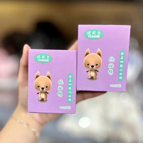 Hộp 100 miếng bông tẩy trang 6*7cm