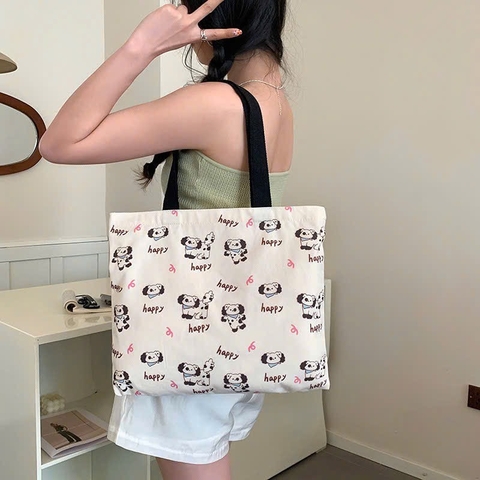 13.16 Túi vải canvas 1 lớp có khóa 40x34cm