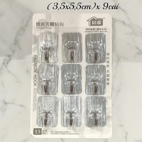 CT1. Vỉ 9 móc dán tường