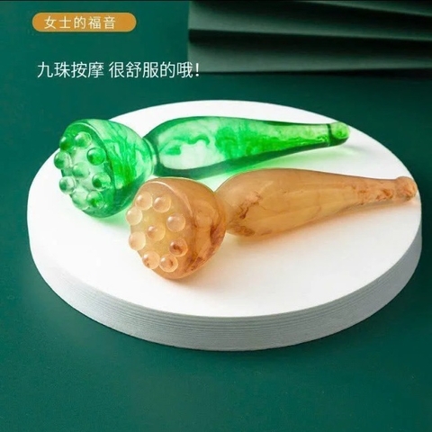 B8.10 Cây massage mặt cao cấp bằng sáp ong dài 13,5cm (có hộp)