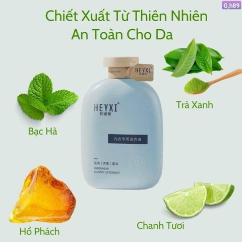 13.10 Nước giặt đồ lót Heyxi hương trà xanh 300ml