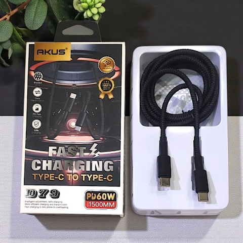 19.17 Cáp sạc chính hãng Akus 1500mm D79