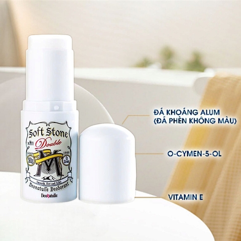 Lăn khử mùi đá khoáng dạng sáp dành cho nam 20g