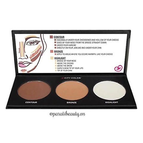Phấn Tạo Khối Và Highlight City Color Contour Palette 4.5g