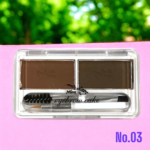 Phấn kẻ lông mày dạng bột 2 ô Mira Eyebrow Powder 7g