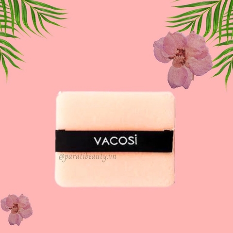 T9. Bông phấn Vacosi khô vuông nhỏ (Bịch 2 cái)