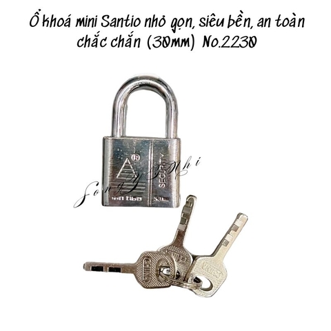 Ổ khoá mini Santio nhỏ gọn, siêu bền, an toàn chắc chắn (30mm) No.2230