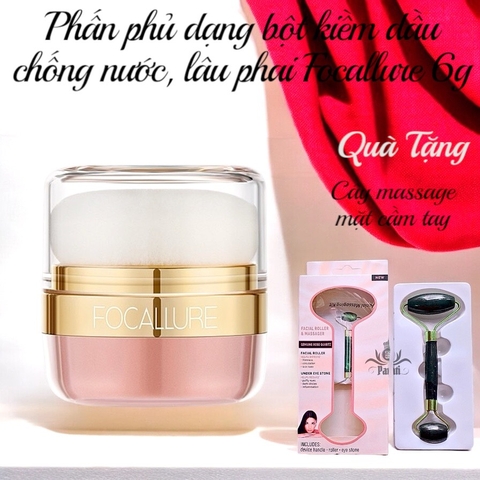 Phấn phủ dạng bột kiềm dầu chống nước, lâu phai Focallure 6g #01