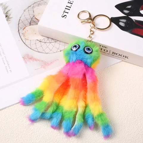 Móc khóa bông hình bạch tuộc