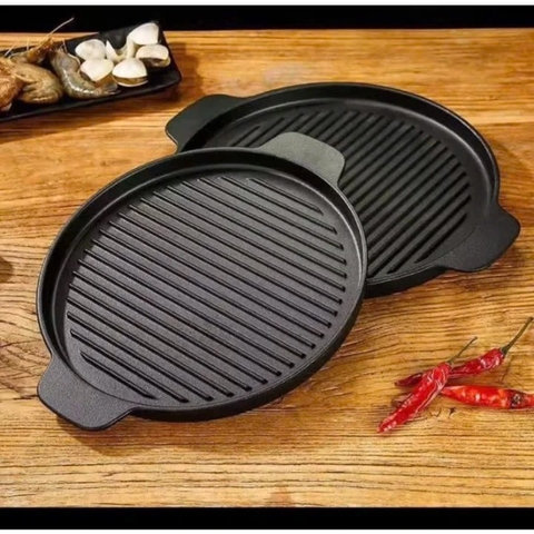 CT7. Chảo gang nướng BBQ 24cm