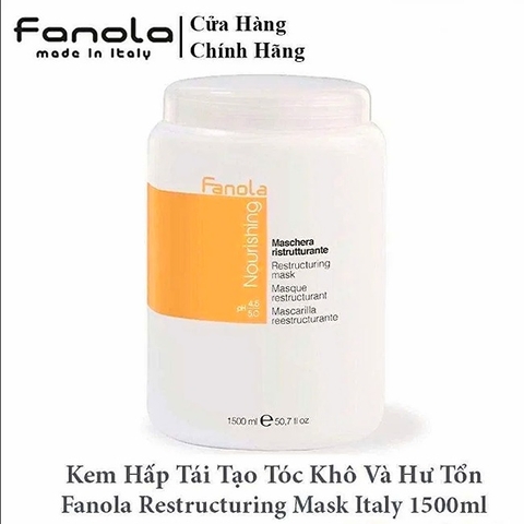 Ủ Phục Hồi Tóc Hư Tổn Fanola Nutricare Restructuring Mask 1500ml