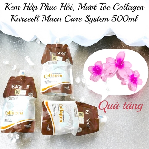 Kem Hấp Phục Hồi, Mượt Tóc Collagen Karseell Maca Care System 500ml