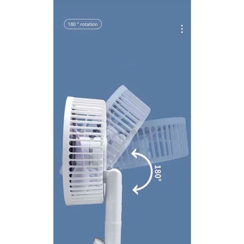 CT2. Quạt tích điện gấp gọn, kẹp bàn Super