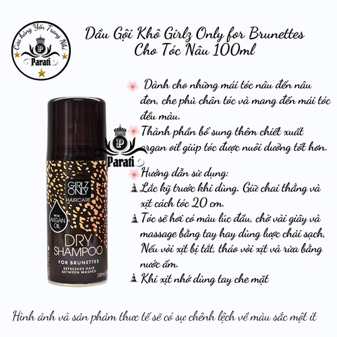 B3. Dầu gội khô Giriz Only Dry Shampoo 100ml