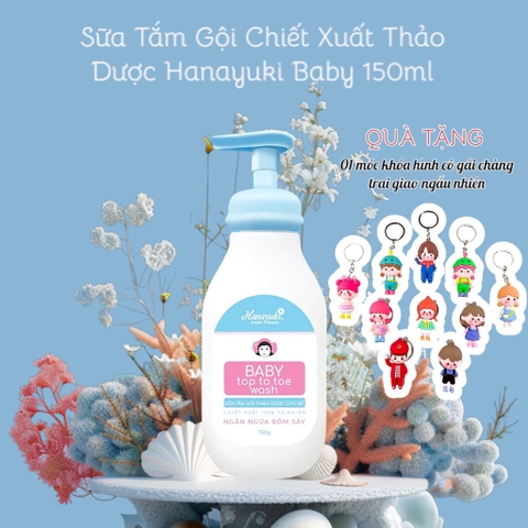 Sữa Tắm Gội Chiết Xuất Thảo Dược Hanayuki Baby 150ml