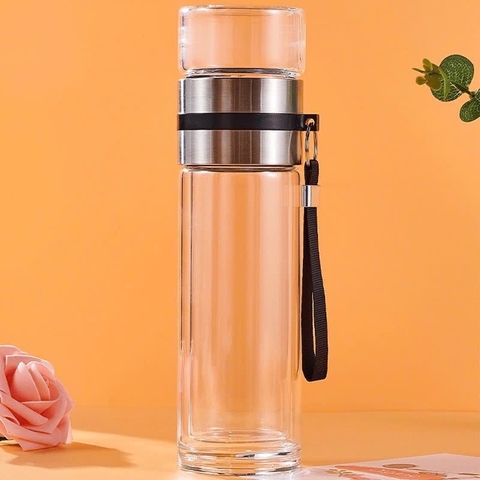Bình pha trà thuỷ tinh 2 ngăn 450ml