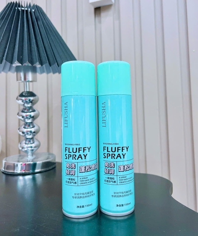 B3. Dầu gội khô thuần chay cho tóc phồng màu xanh Fluffy Spray 150ml (Mẫu mới)