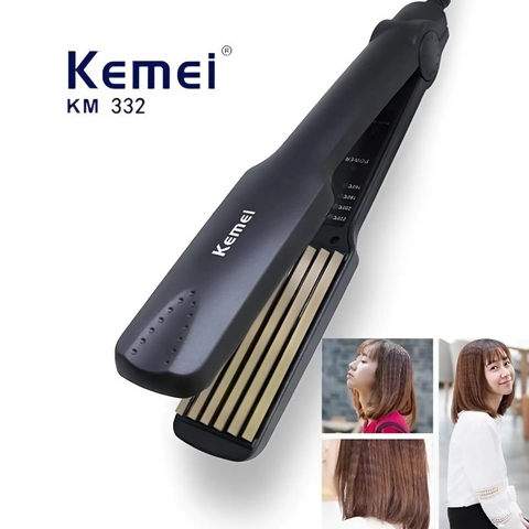 Máy duỗi tóc Kemei bản to KM-332