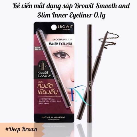 16.2 Kẻ viền mắt sáp Browit Smooth and Slim Inner Eyeliner  #Deep Brown 0.1g