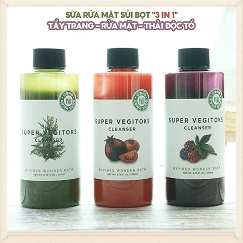 16.10 Sữa Rửa Mặt Rau Củ Byvibes Wonder Bath Làm Sáng Da 300ml