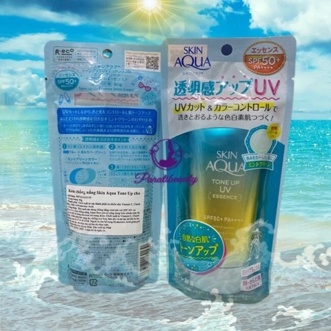 Kem Chống Nắng Skin Aqua Tone Up UV Essence Mint Green SPF50+/PA 80g