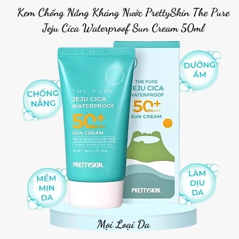 Kem chống nắng kháng nước PrettySkin The Pure Jeju Cica Waterproof Sun Cream 50ml