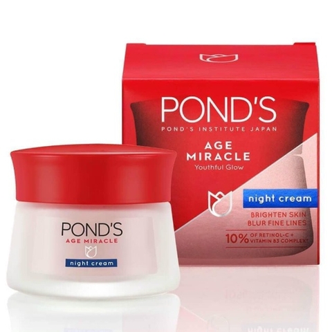 {Đêm}Kem Dưỡng Ẩm Ban Đêm Ponds Age Miracle Night Cream Thái Lan 10gr