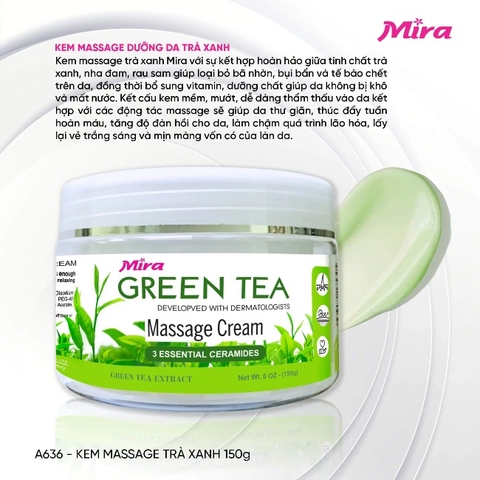 HLK-Kem Massage Trà Xanh Mira Green Tea Massage Cream 150g