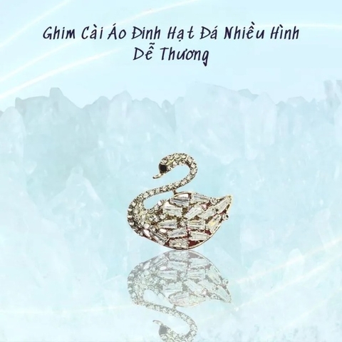 Gim cài áo hạt đá