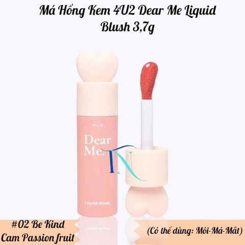 16.3 Má Hồng Kem 4U2 Dear Me Liquid Blush 3,7g