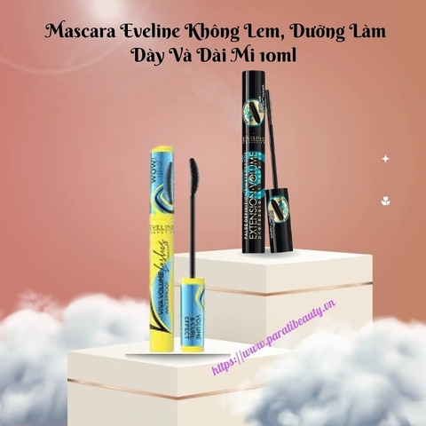 [Ba Lan]Mascara Eveline Không Lem, Dưỡng Làm Dày Và Dài Mi 10ml