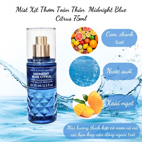 13.11-18.2.Xịt Thơm Toàn Thân Bath & Body Works 75ml