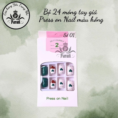 Bộ 24 nail giả Press on Nail G
