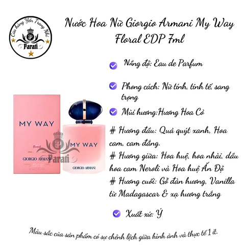 HLK Nước Hoa Nữ Giorgio Armani My Way Floral EDP Chính Hãng Ý 7ml