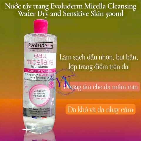 Nước tẩy trang Evoluderm 500ml