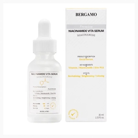 Tinh Chất Bergamo Premium Vita Dưỡng Trắng, Giảm Nếp Nhăn, Giảm Mụn 30ml