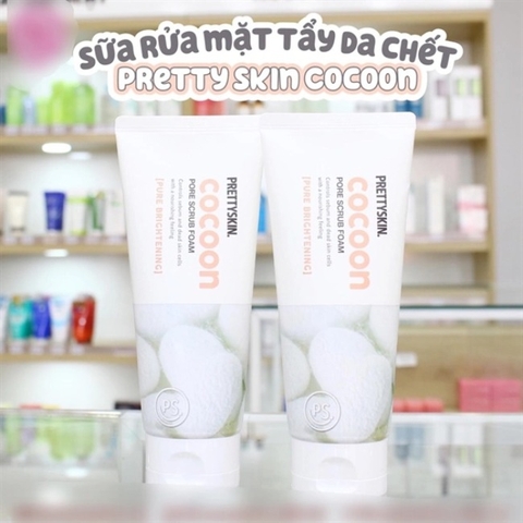 Sữa rửa mặt tẩy da chết Prettyskin Cocoon Pore Scrub Foam 150ml