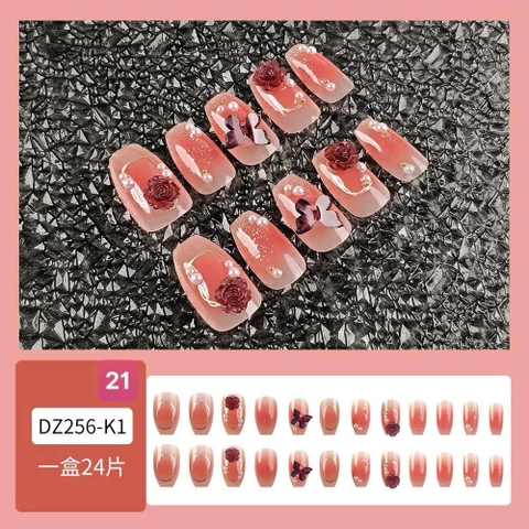 Set 24 móng đính đá kiểu keo