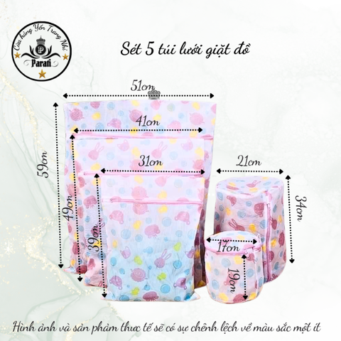 19.17 Sét 5 túi lưới giặt đồ