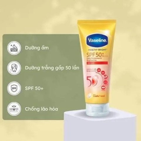 Tinh chất dưỡng thể Vaseline Healthy Bright Sun + Pollution Protection SPF 50+ PA++++70ml
