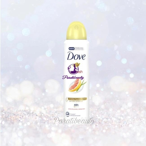 Xịt Khử Mùi Dove Dưỡng Da Mềm Mịn 48H Hương Go Fresh Pomelo Y Hierba Limón 150ml