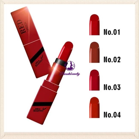 16.3 Son Môi Dạng Thỏi Dưỡng Ẩm Mira Aroma Red Lipstick Hàn Quốc 2.2g