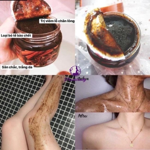 HLK-Tẩy Da Chết Body Quế Hồi Scrub Coffee Cinnamon Cloves 380g-Nga
