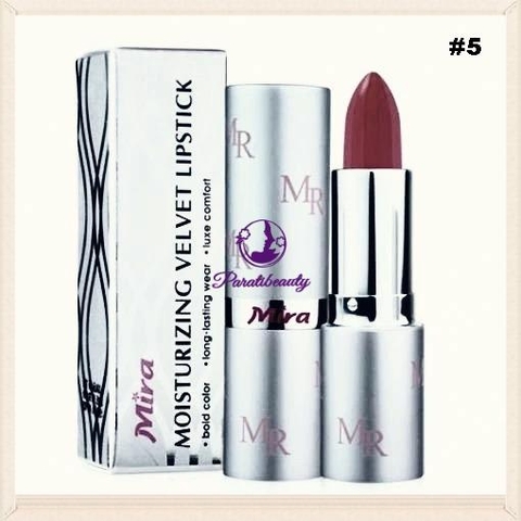 16.3 Son Môi Nhung Lâu Trôi Mira Moistuizing Velvet Lipstick #05 Brick Red 3.5g_Hàn Quốc