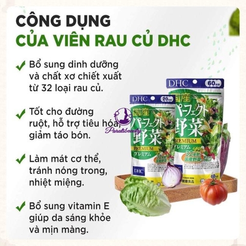 14.9 Viên Uống DHC Bổ Sung 32 Loại Rau Củ Quả Cho Cơ Thể (60 ngày x4 viên/ngày)