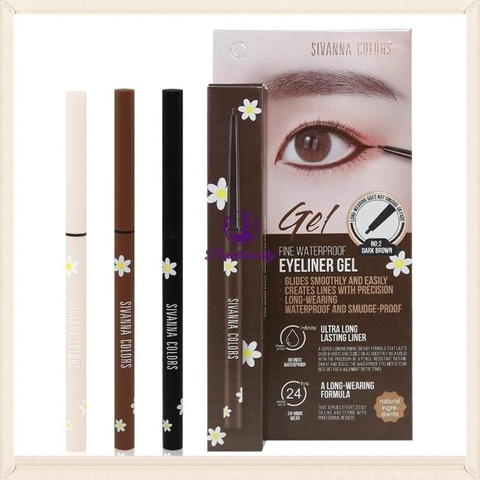[TL] Gel Kẻ Mí Mắt Dạng Sáp Sivanna Fine Waterproof Eyeliner Gel HF772