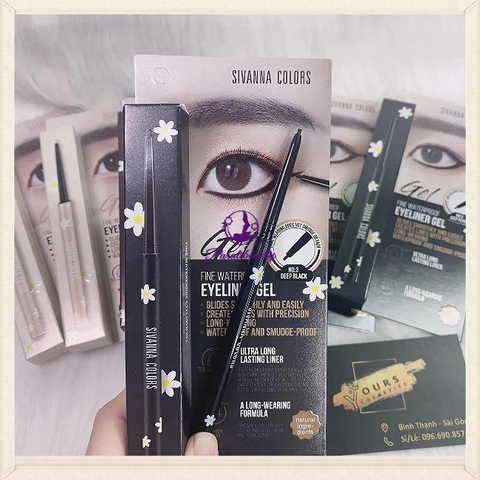 [TL] Gel Kẻ Mí Mắt Dạng Sáp Sivanna Fine Waterproof Eyeliner Gel HF772